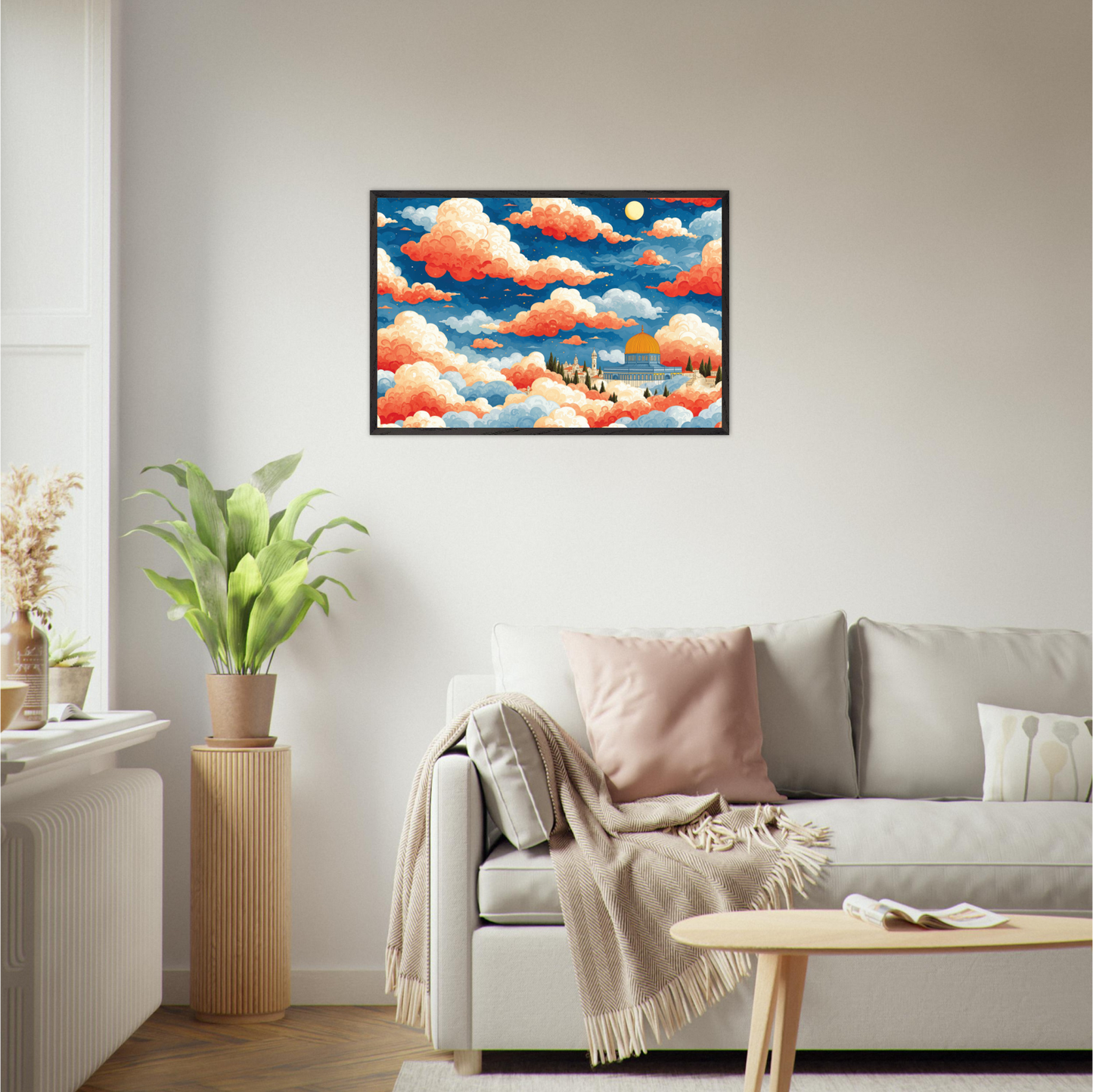 Dreaming in Jerusalem - black frame in setting