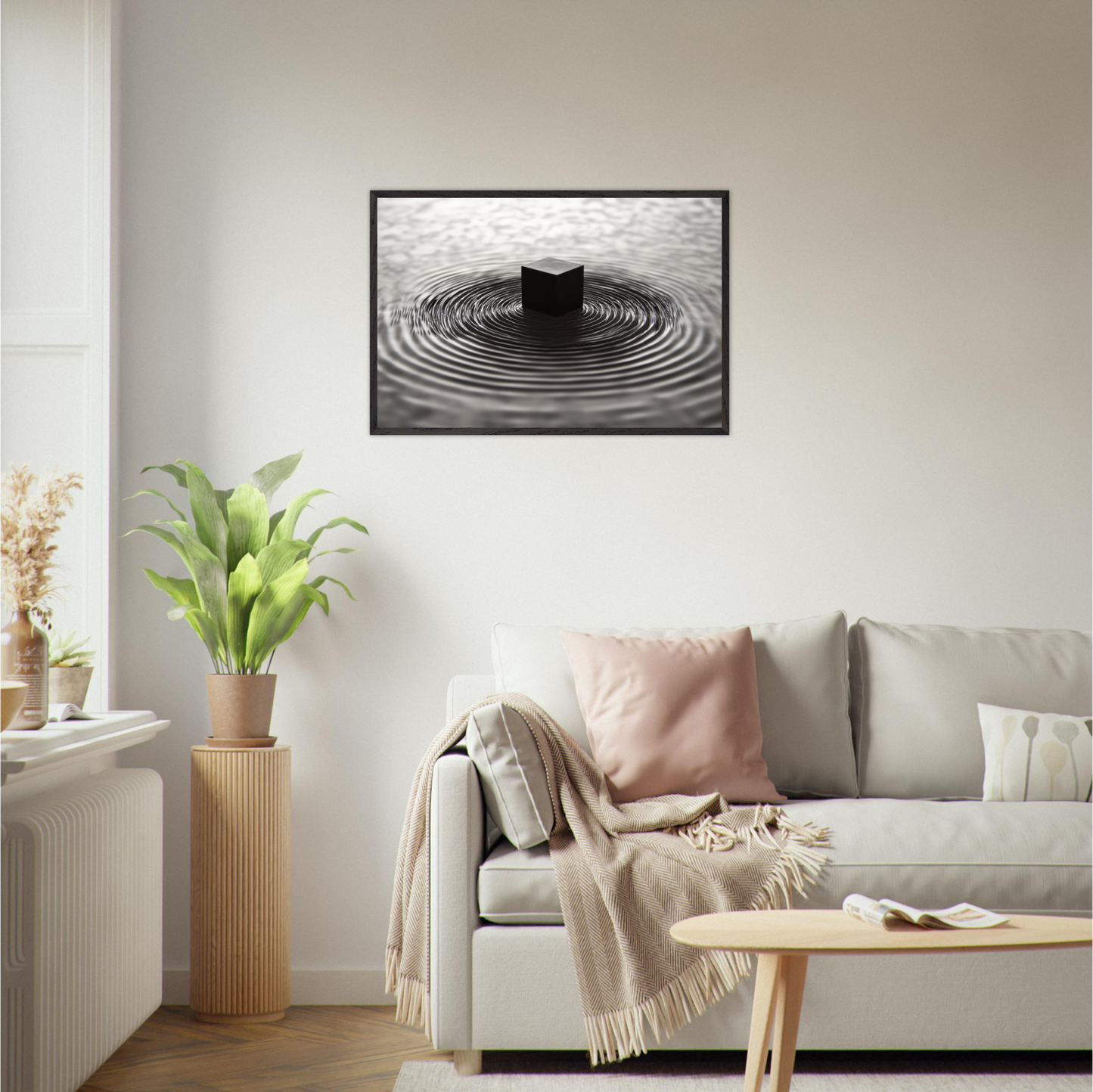 Contemplative Kaaba - black frame in setting