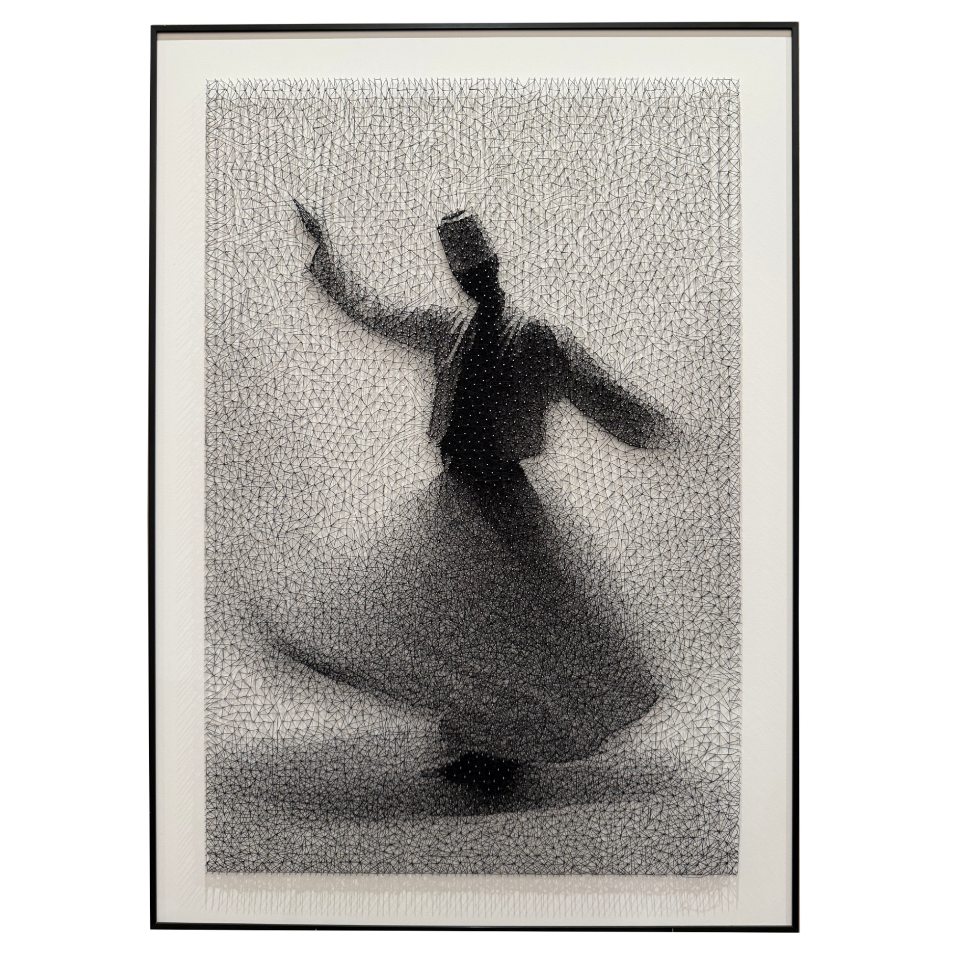 The Dervish, thread and nail artwork, full piece