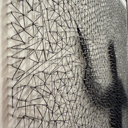 The Dervish, close detail of the nails and thread
