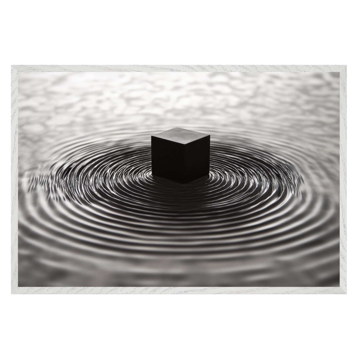 Contemplative Kaaba - white frame