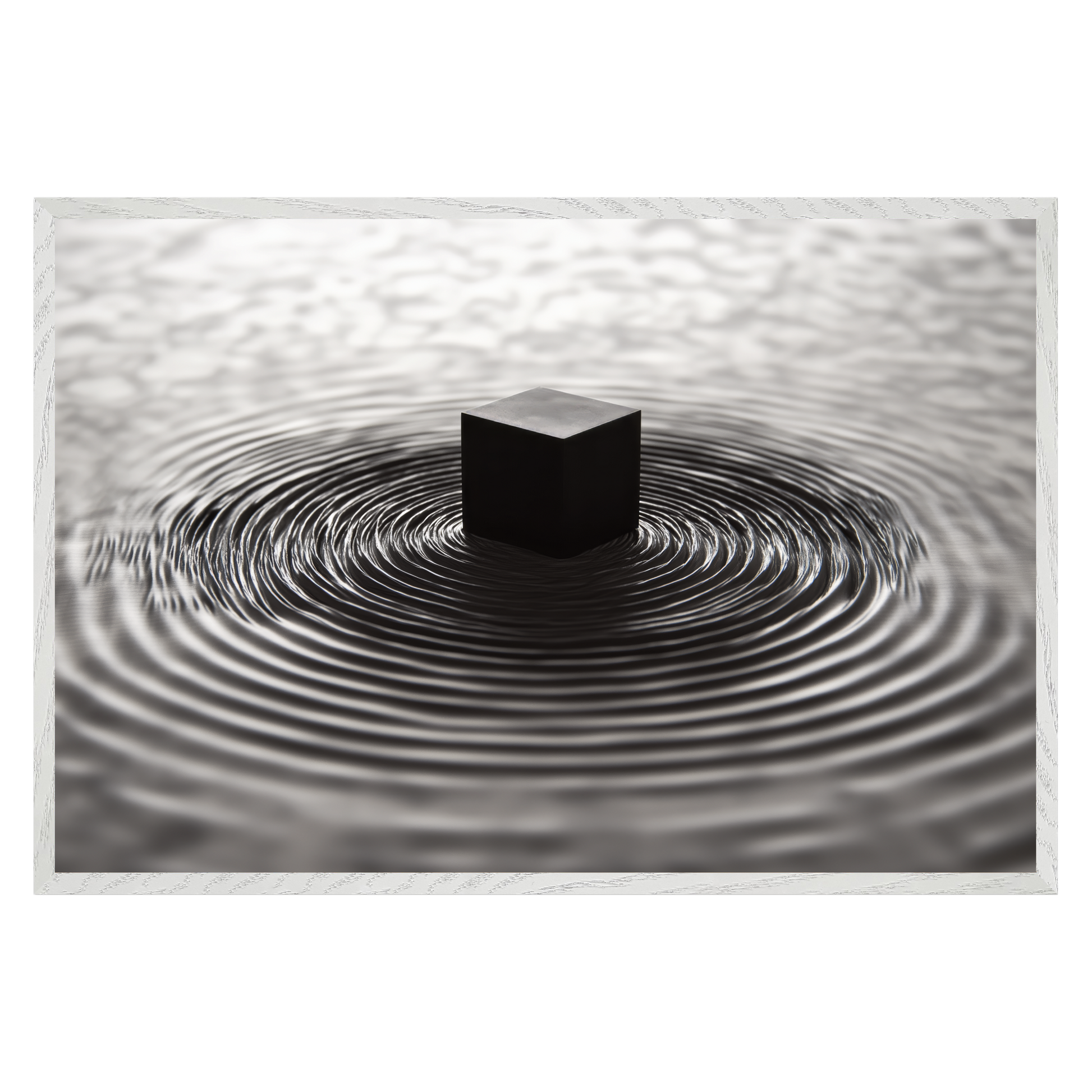 Contemplative Kaaba - white frame