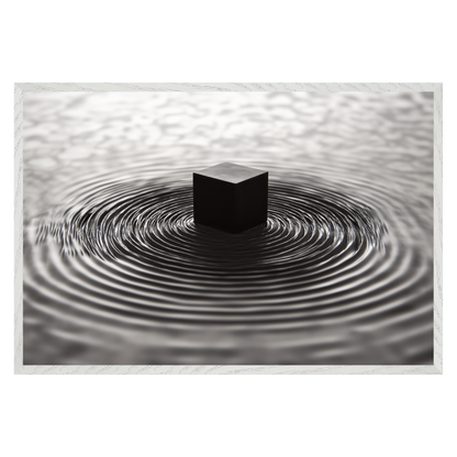 Contemplative Kaaba - white frame