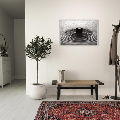Contemplative Kaaba - white frame in setting