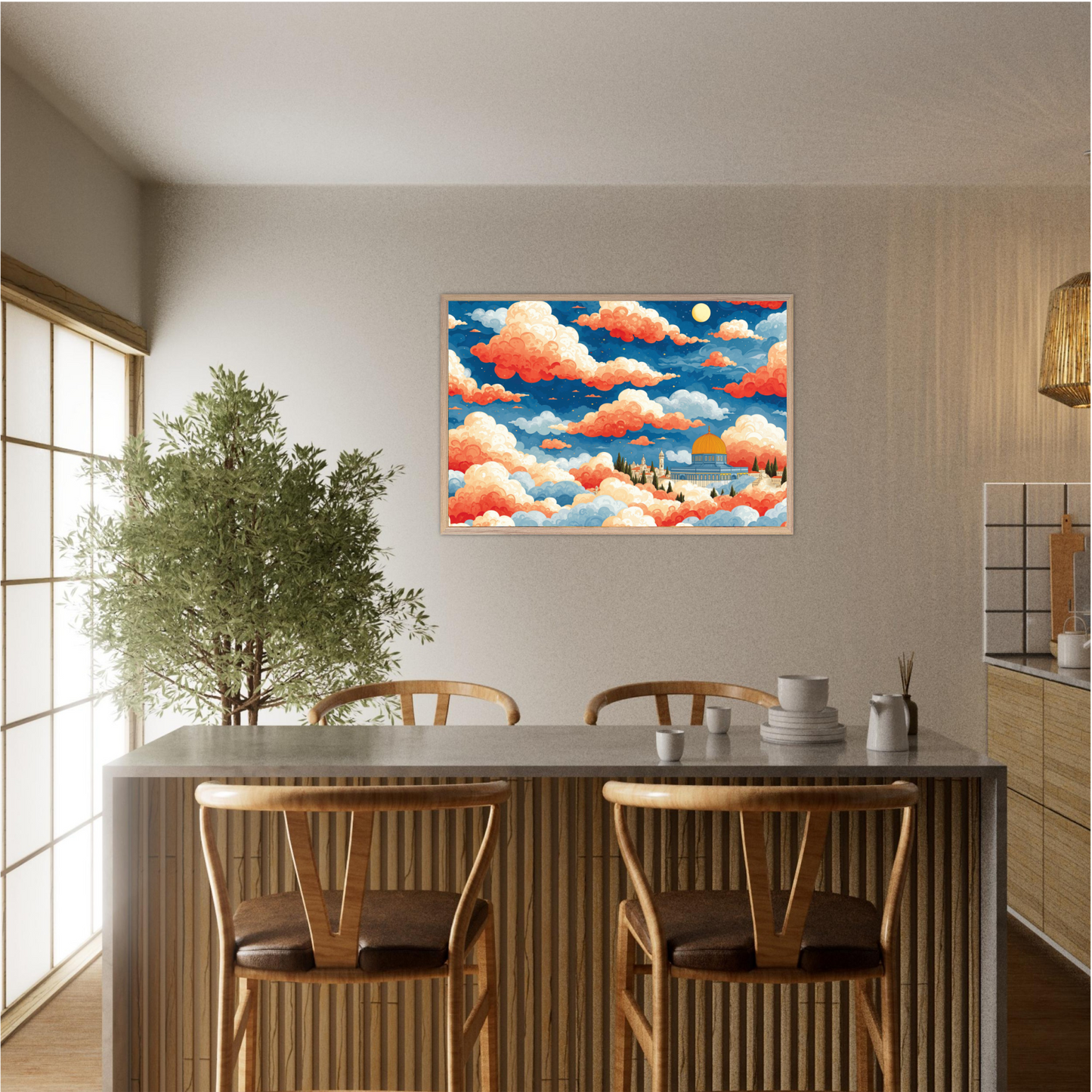 Dreaming in Jerusalem - wood frame in setting